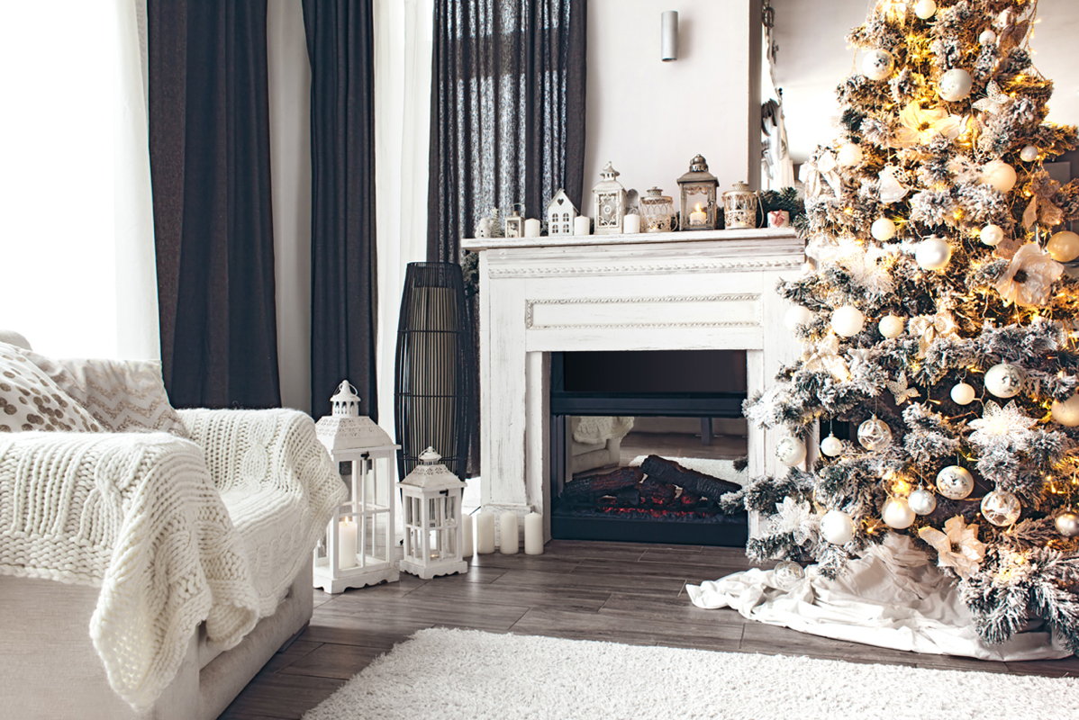 Norman Rockwell Seasonal Fireplace